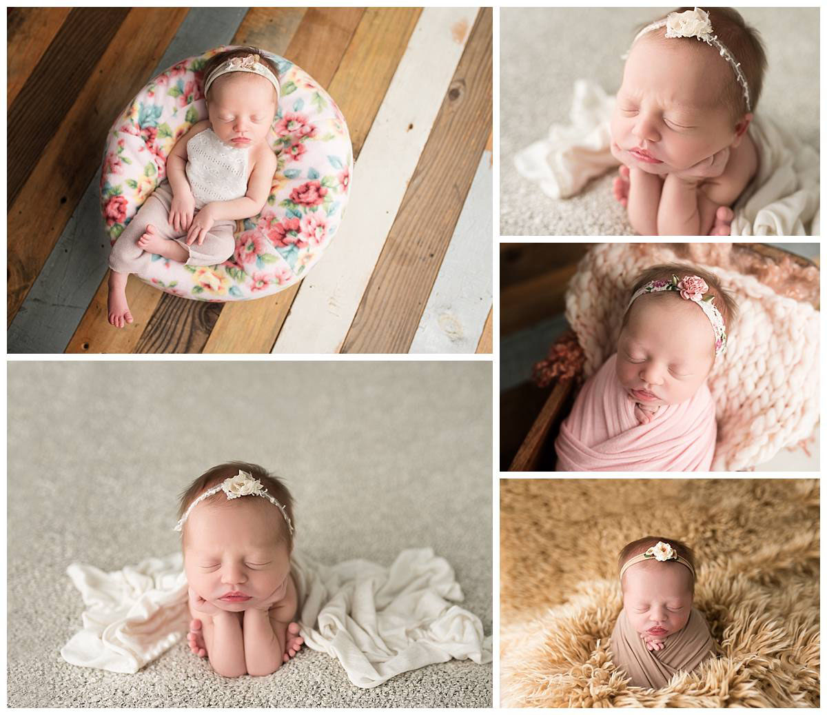 baby girl during newborn photo session