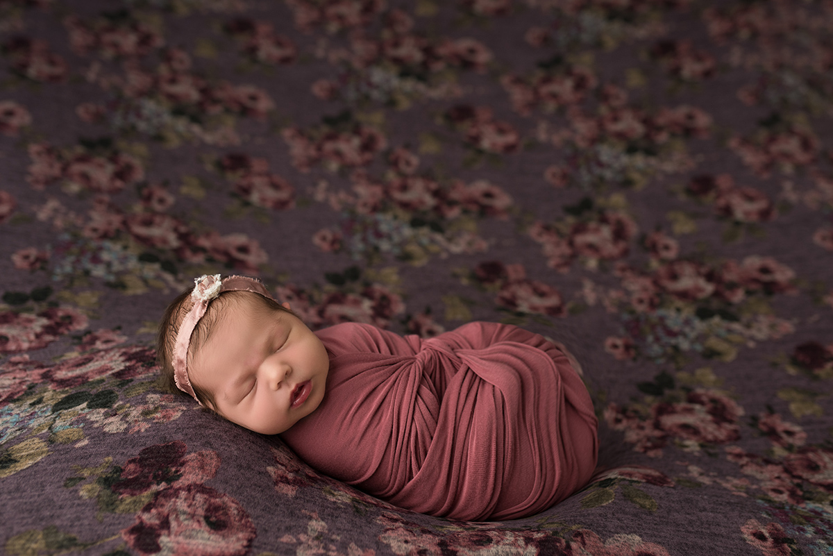 sleeping baby during newborn photo shoot