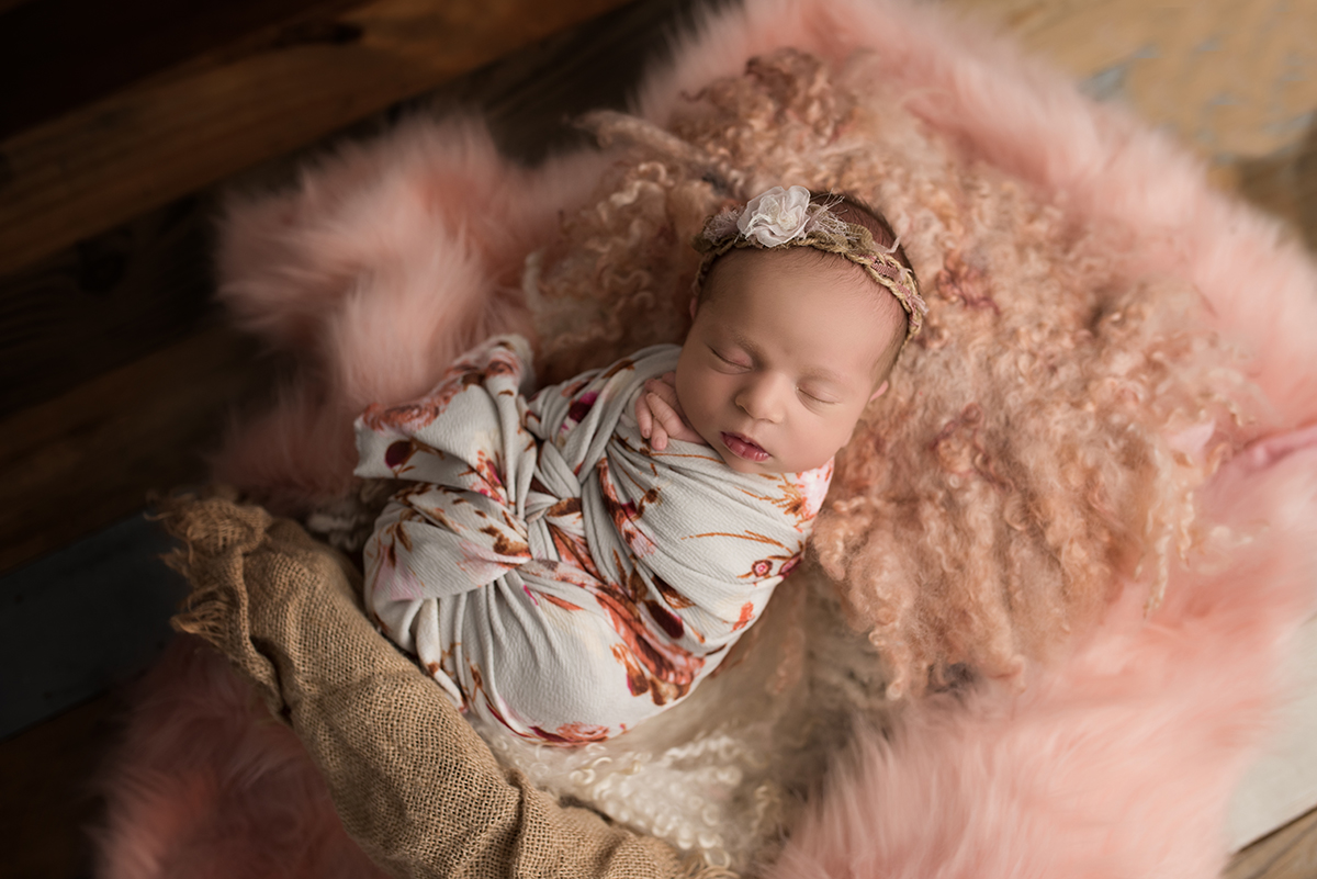 newborn sleeping during newborn photo session