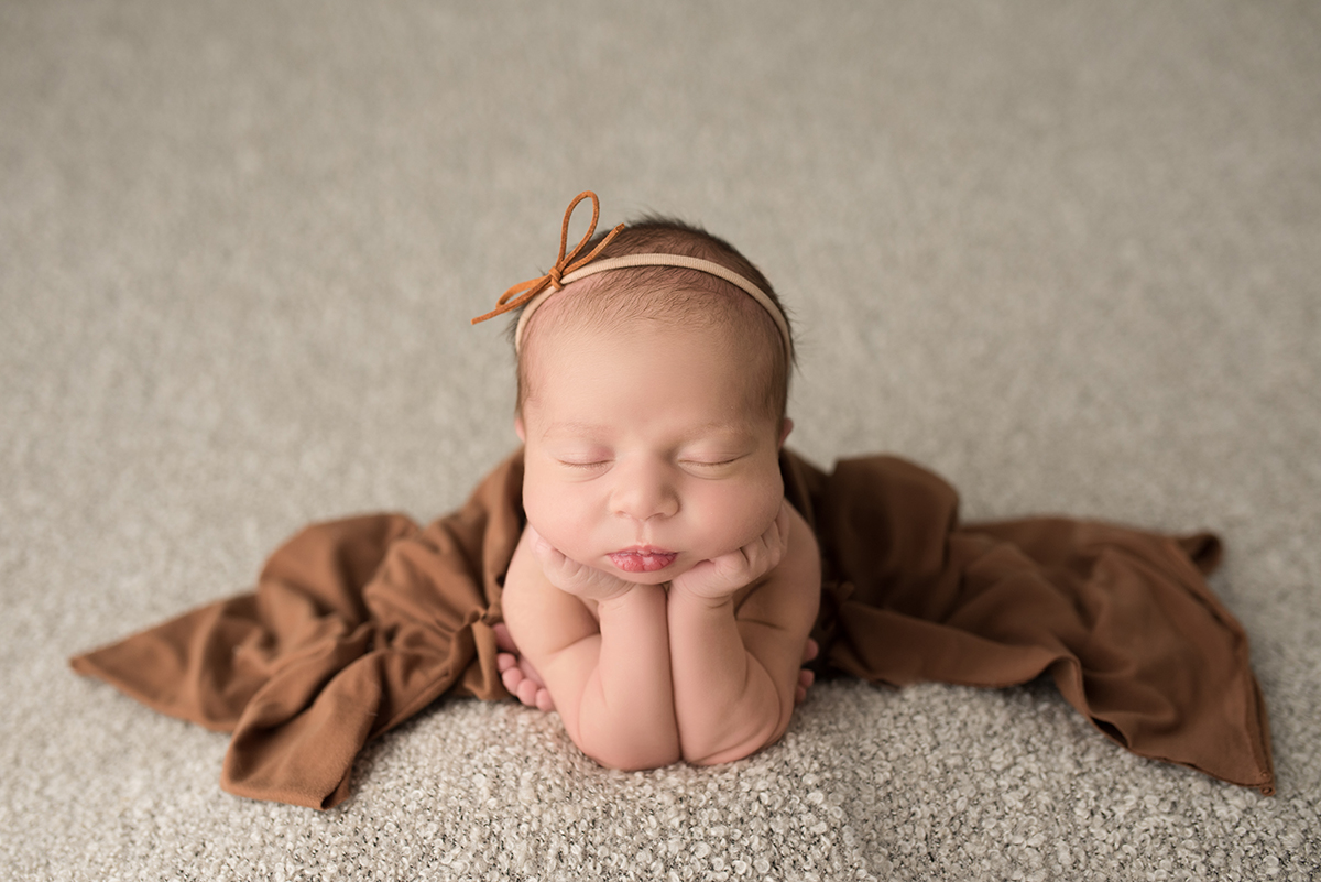 newborn sleeping during newborn photo session