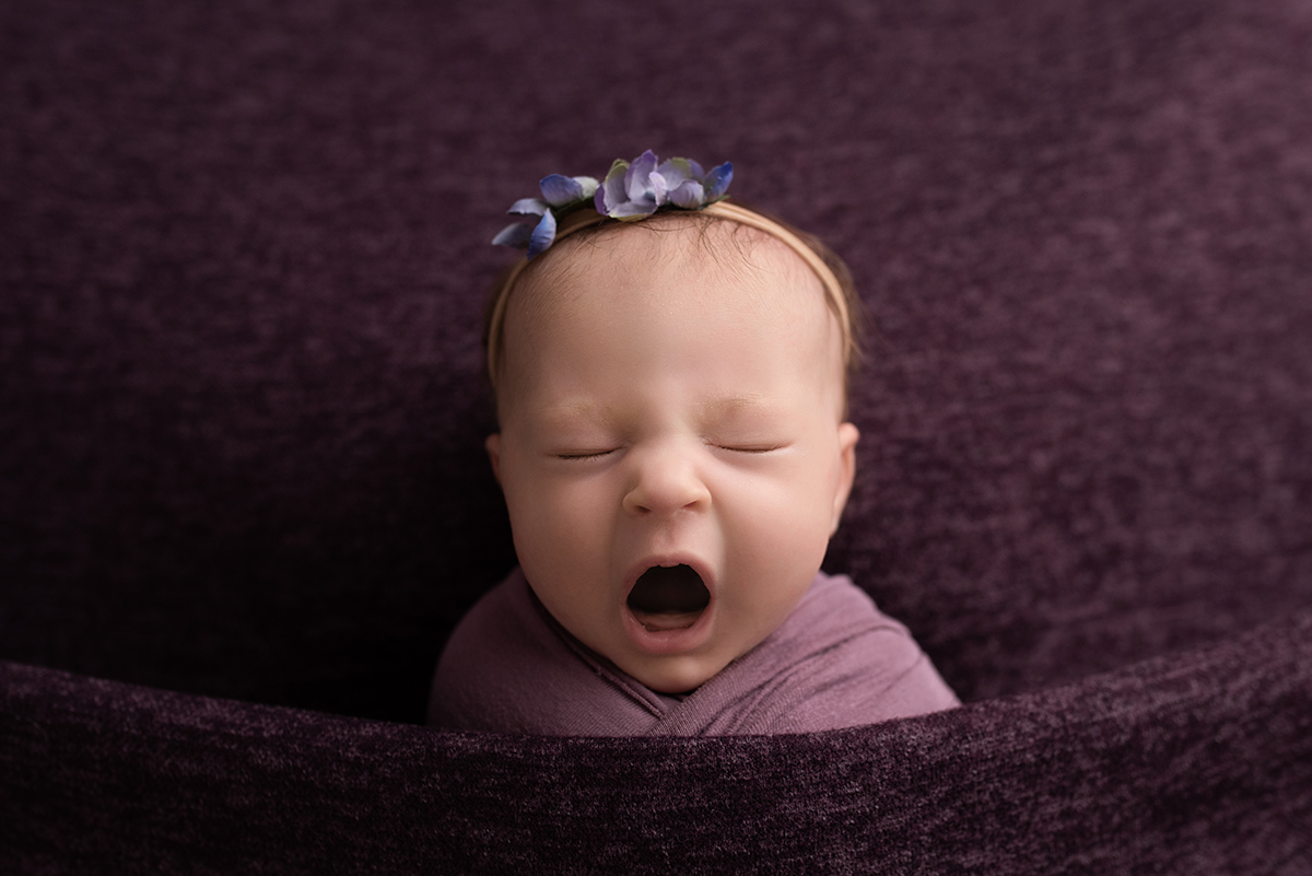 yawning newborn